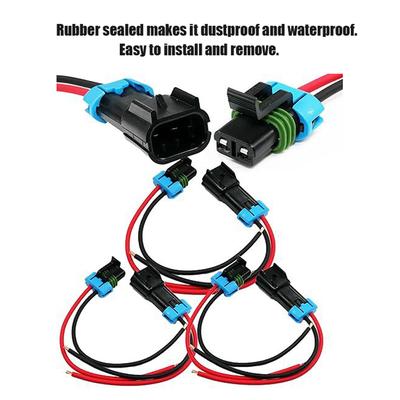 2-poliges automatisches wasserdichtes Anschlusskabel, versiegelter elektrischer Drahtanschluss, männlich, weiblich, Kabelsatz