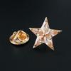 Luxury Zirconia Pentagram Brooch for Men & Women: High-End Fashion Suit Lapel Pin