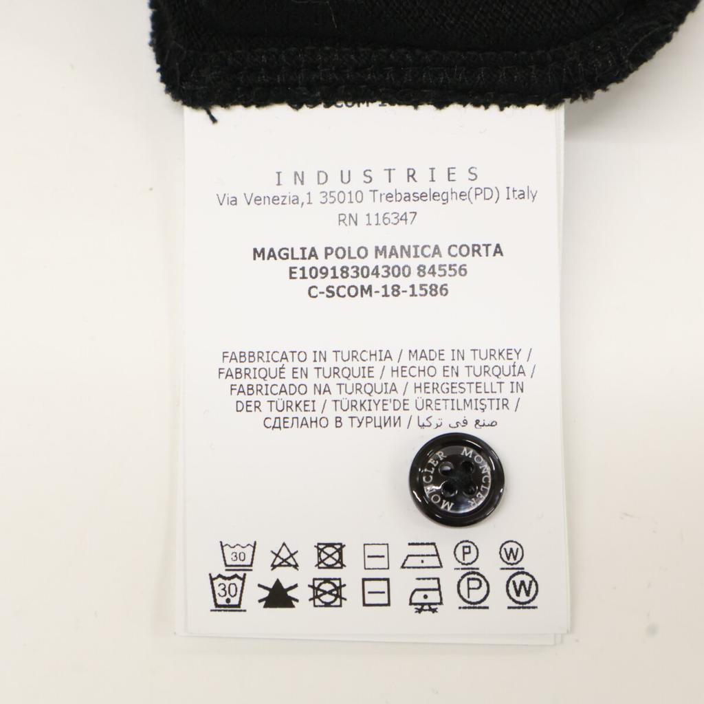 Moncler Black Pique Polo Shirt Tops S blackUsed
