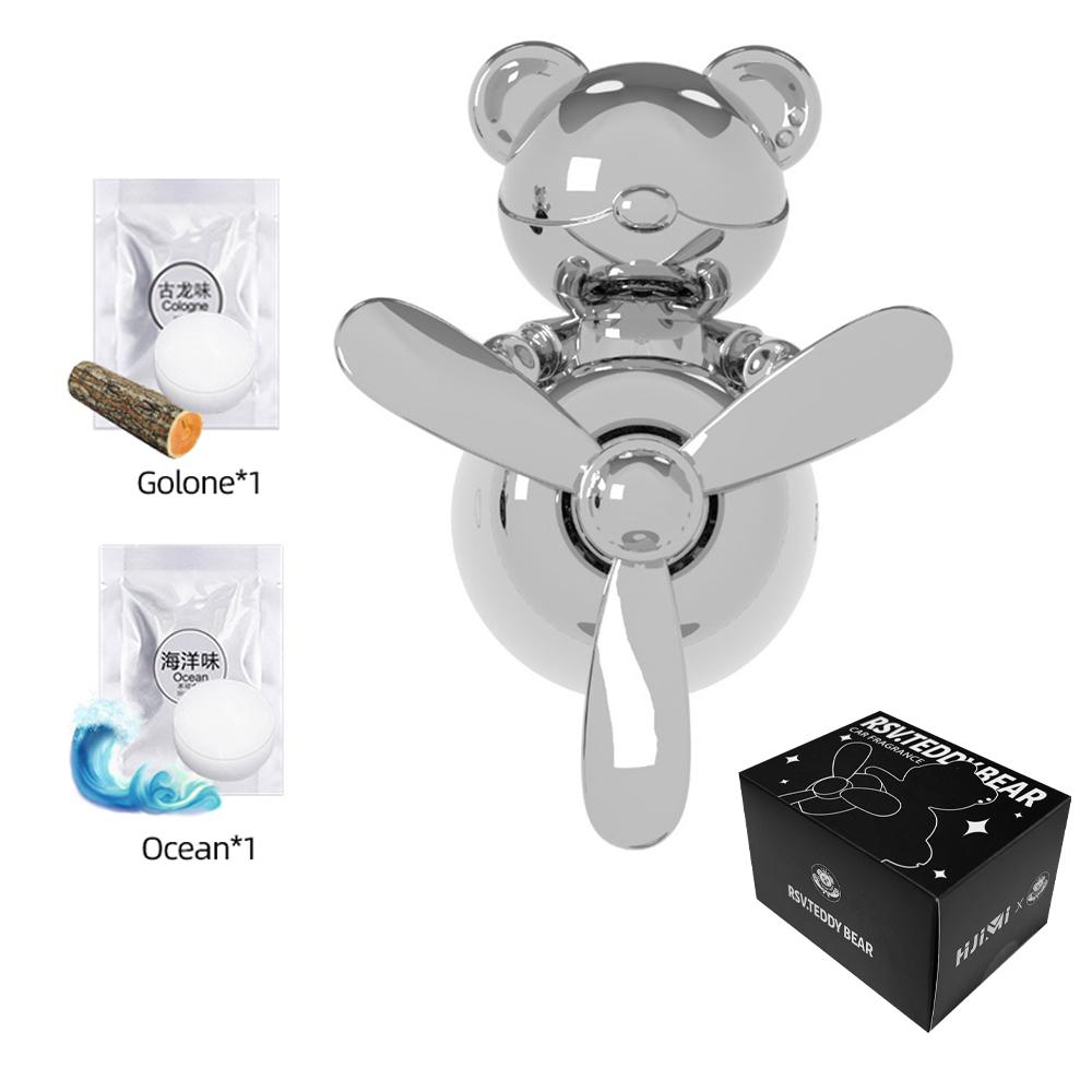 Roztomilý osvěžovač vzduchu do auta s kočkou a zlatou vrtulí, difuzér s klipem do ventilace vozidla s přírodní květinovou vůní, autoaromaterapie v herním stylu