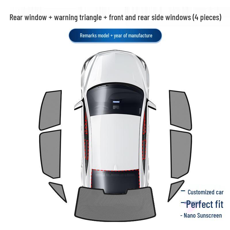 AION V T-Rex Car Window Magnetic Sunshade: UV Protection, Heat Insulation, Side Window Mesh