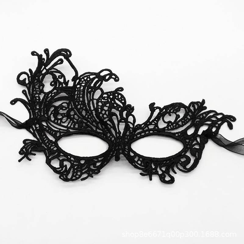 2Pcs Elegant Black Lace Masquerade Mask Set For Couples Perfect For Venetian Party Mardi Gras And Halloween Celebrations