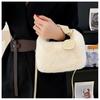 New plush messenger bag handbag texture fashion women's bag autumn and winter hair bag versatile niche chain handbag