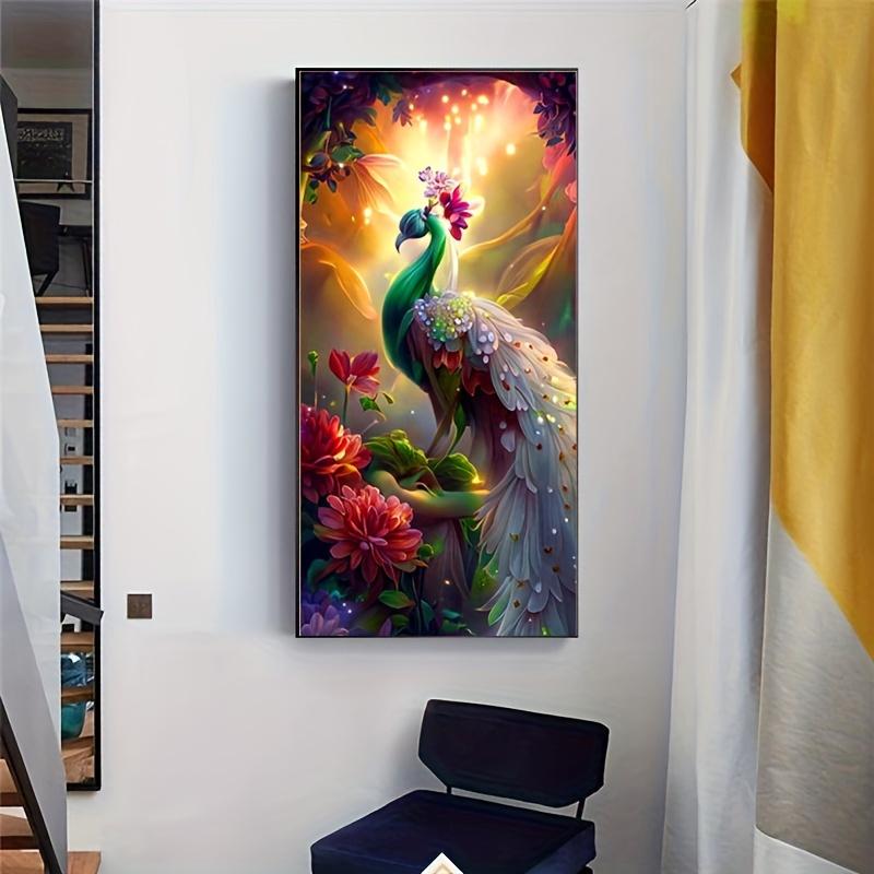 1Pcs Dream Peacock Flower Landscape Canvas Poster Bird Home  Ideal Gift For Bedroom Living Room Corridor Wall Art Wall Decor Fall Wall Decor