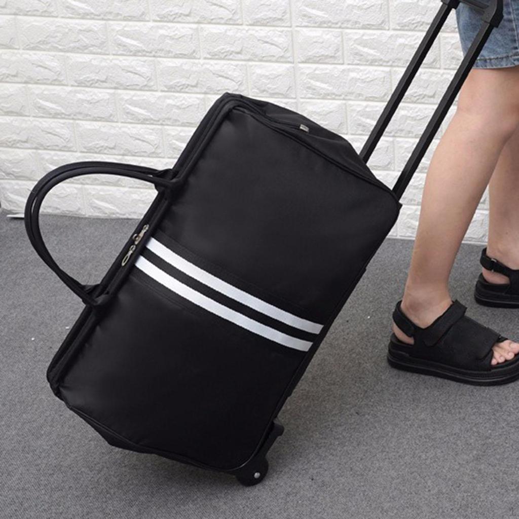 Große Kapazität Reise Seesack mit 2 Rad Reisetasche Reißverschluss Bekleidung Trolley Gepäck