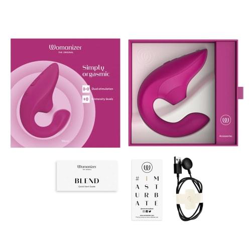 Womanizer Blend Vibrator That Provides Dual Stimulation, Pleasure Air That Stimulates the Clitoris, Vibration To the G Spot and Suction To the Clitori