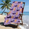 Custom Name Personalized Gabby's Dollhouse Print Beach Towel, for Trip Camping Beach Party Home Decor, Birthday Gift for Family & Friends