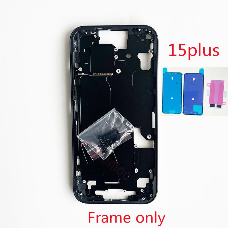 For iPhone 15 Plus Middle Frame Bezel Housing Side Button Chassis Repair Replacement Parts