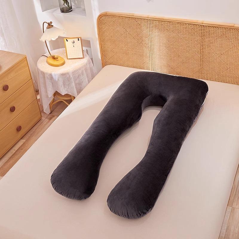 U-Shape Pregnancy Pillow Full Body Pillow for Pregnant Women, 130x70cm Crystal
