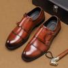 New Luxury Gentleman Black Brown Monk Strap Slip On Shoes For Men Casual Loafers Business Formal Dress Footwear Zapatos Hombre