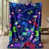 Gaming Headphones and Keyboard Theme Blanket Lightweight Warm Flannel Blanket Decorative Throw Blanket for Home Decoration