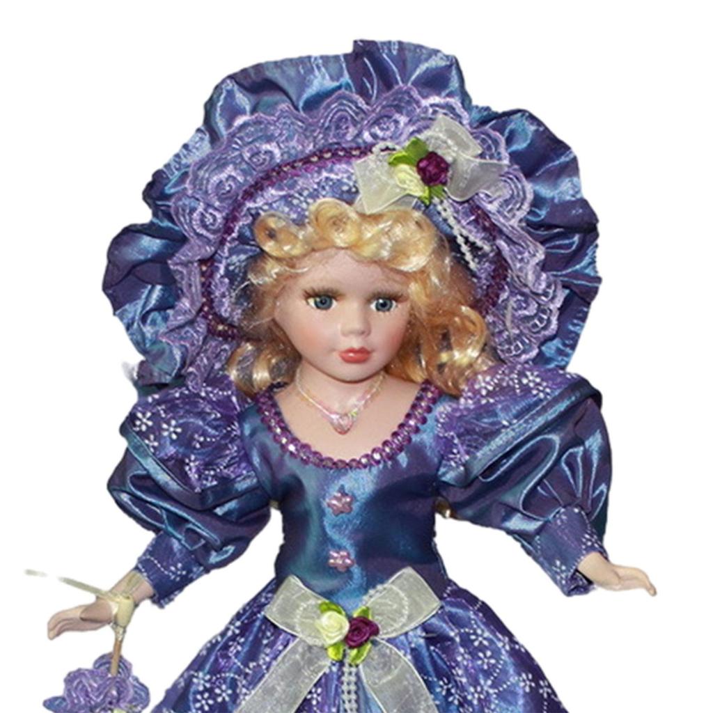 Miniatur-Porzellanfiguren 40cm Puppenhaus Dame mit Kleid für Mädchen Kinder Puppenhaus Dekoration Heim-Ornament Geburtstagsgeschenk