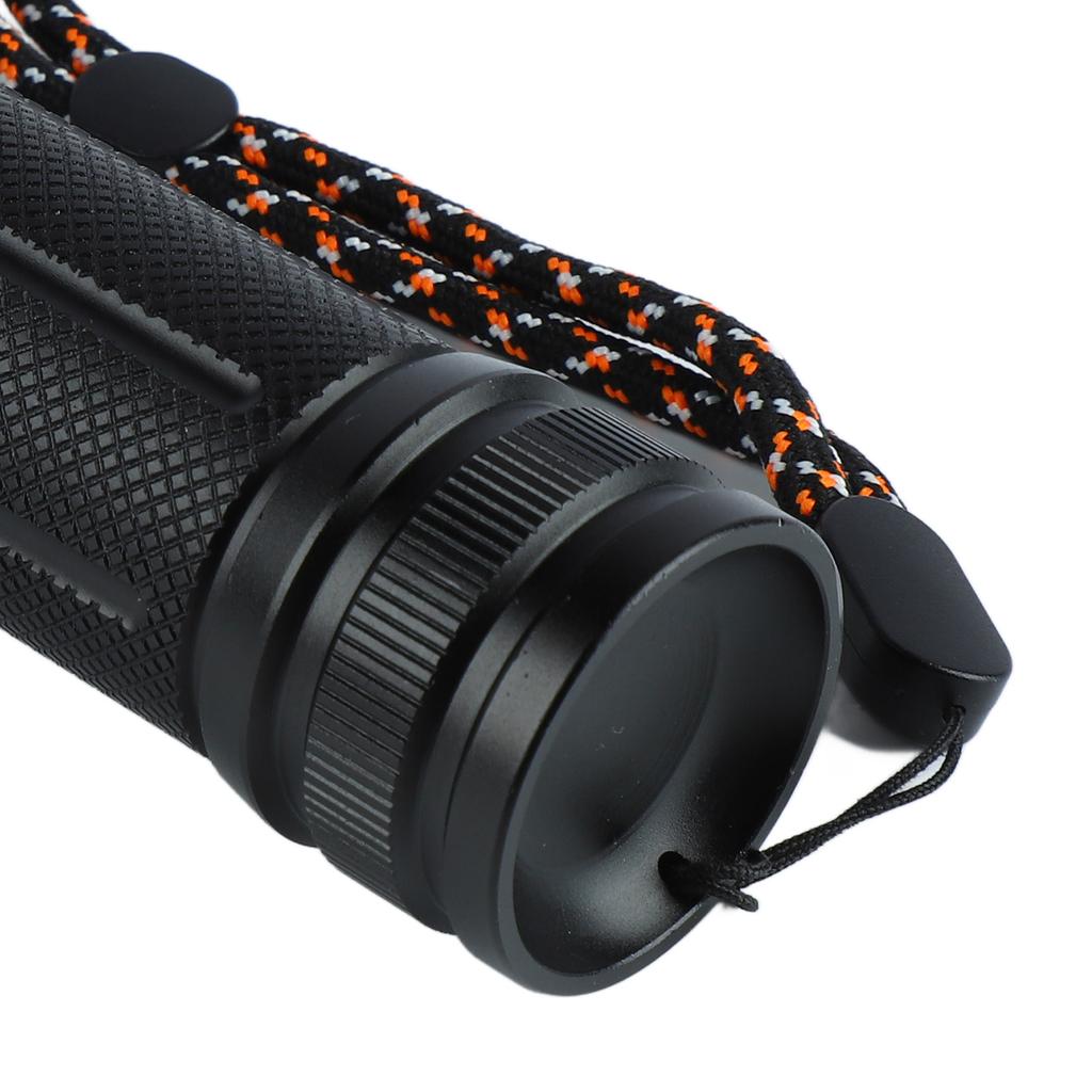 Einziehbare Taschenlampe Superhell Große Reichweite Batterieanzeige Aluminiumlegierung USB-Taschenlampe für Outdoor-Camping