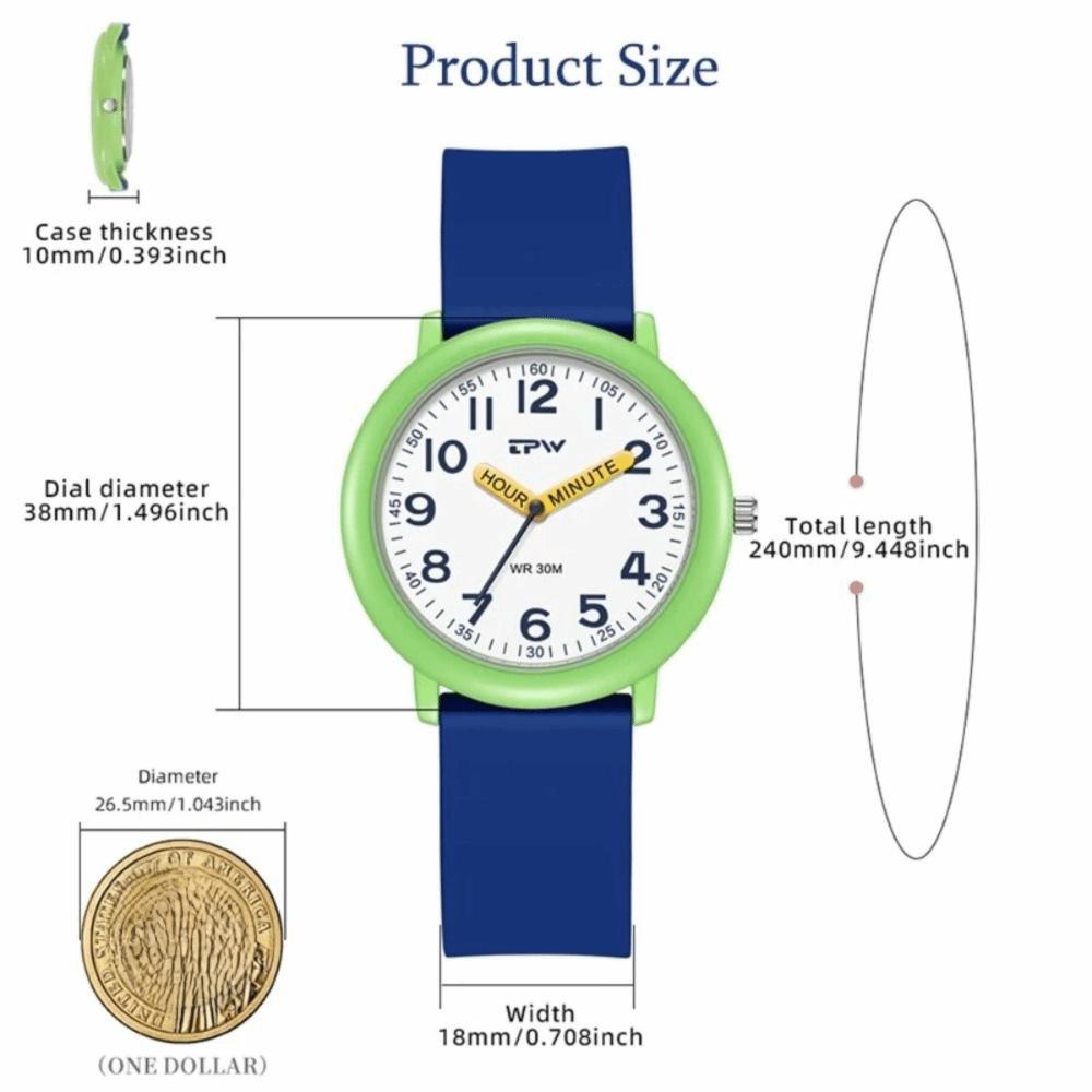 Cute Silicone Dopamine Watch Colorful Dial Candy Color Learning Watch Girl Watch Daily