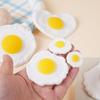 Simulation Fried Egg Squeeze Toy Anti-anxiety Fake Poached Egg Model Realistic Simulated Food Toy DIY Decoration Ornament Party Favors