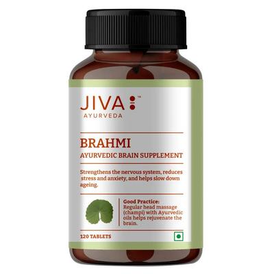 Brahmi Tablets 500 Mg | Classical Ayurvedic Brahmi (Bacopa Monnieri) Tablets | 120 Tabs | Jiva