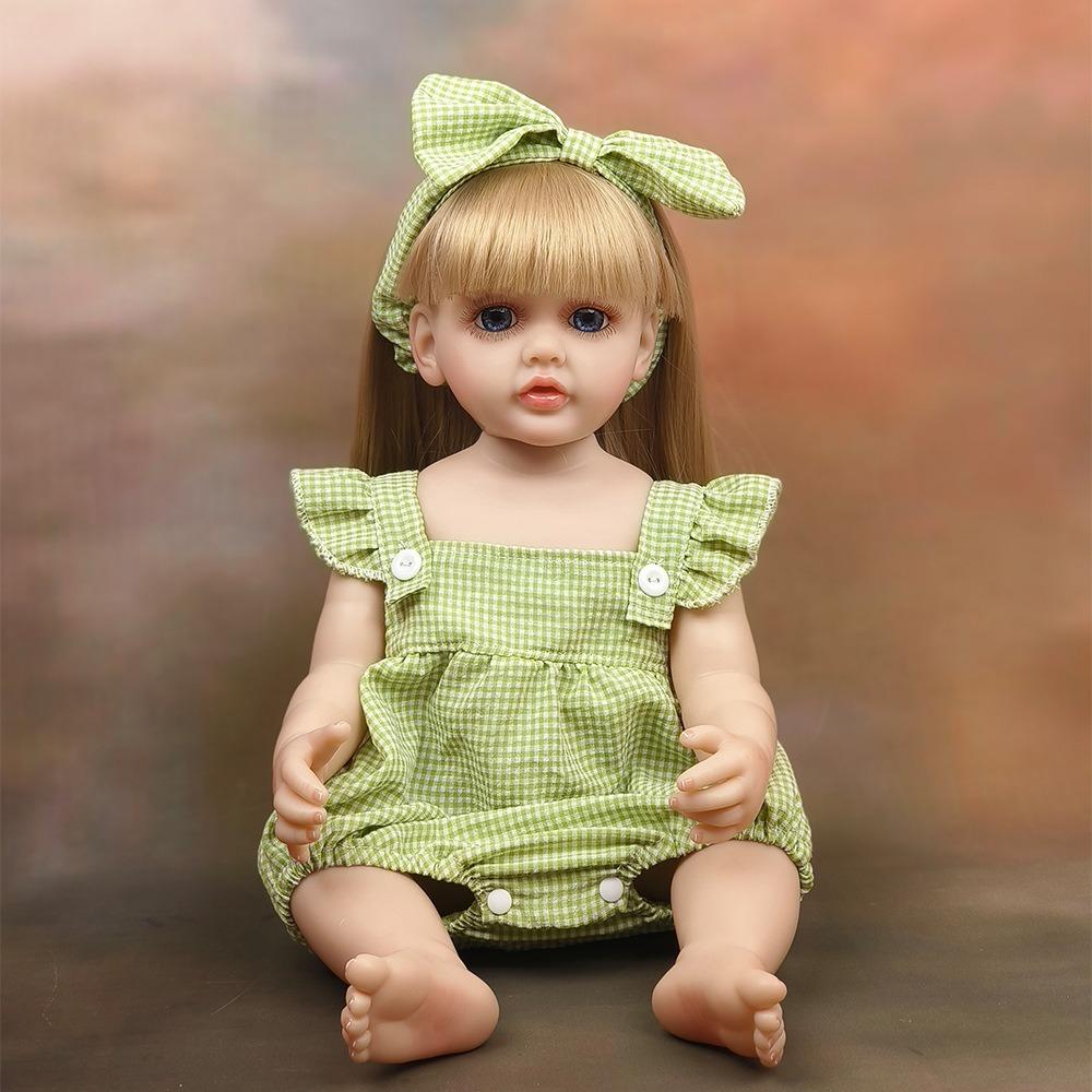Adorable Betty Reborn Toddler Doll for Age 3+ Years Old Girl 22'' 55CM Silicone Full Body Long Pasted Hair Princess Realistic Newborn Baby Doll Toys
