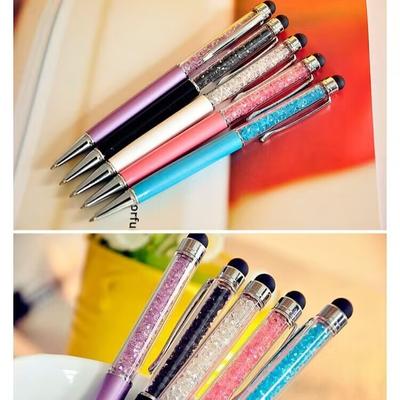 Baikingift Kawaii Crystal Pen Diamond Ballpoint Pens Touch Capacitive Pen Stationery Ballpen Caneta Novelty Gift Office Material School Supplies