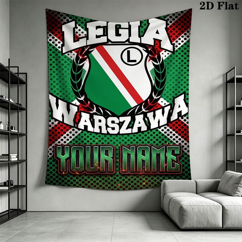 Custom Legia Warsaw Wall Hanging Printed Fabric Blanket Decorative Tapestries for Bedroom Living Room Home Decor