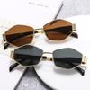 Retro Fashion Personalized Beach Sunglasses Diamond Frame Design Glasses Men'S And Women'S Small Frame Sunscreen Glasses