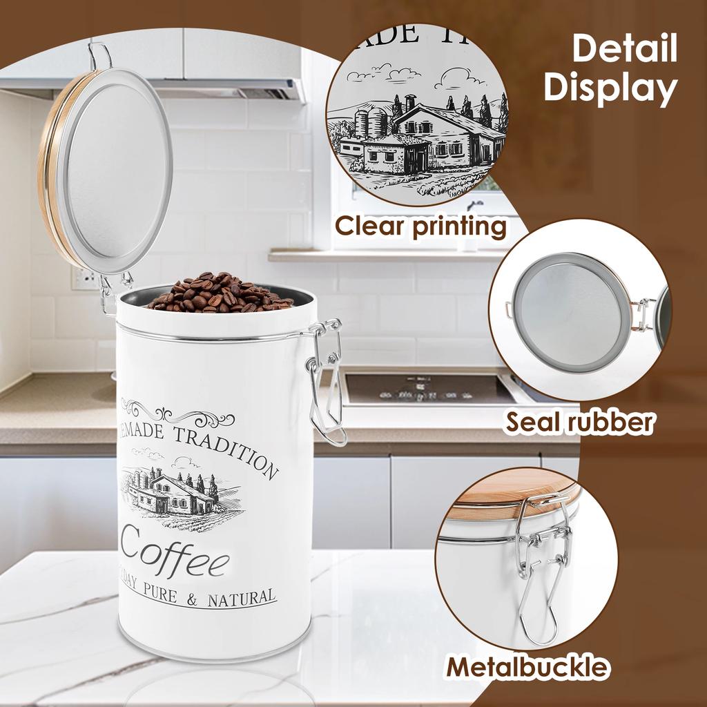 3Pcs/Set Tea Coffee Sugar Canisters Metal Coffee Bean Storage Jars Versatile Tea Coffee Sugar Container Kitchen Food Supplies