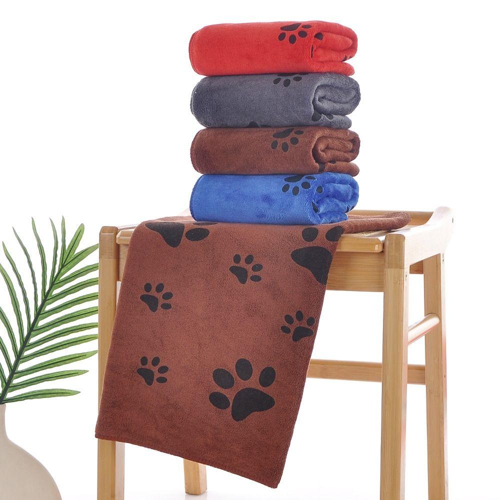 Absorbent Microfiber Dog Towel Polyester Fiber Absorbent Pet Towel Car Wiping Cloth Dog Grooming