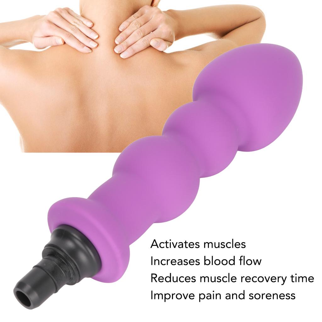 Muscle Massager Head Waterproof Silicone Replacement Head Accessory for   Tissue Massager Purple