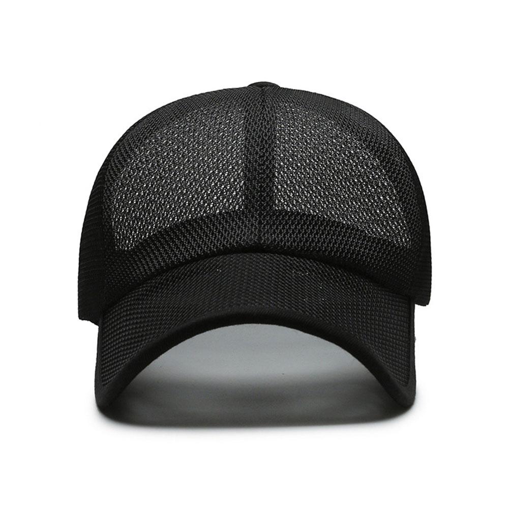 Men Cap Hollow Brim Breathable Mesh Cap Adjustable Comfortable Breathable Cap Outdoor Sunscreen Casual Cap