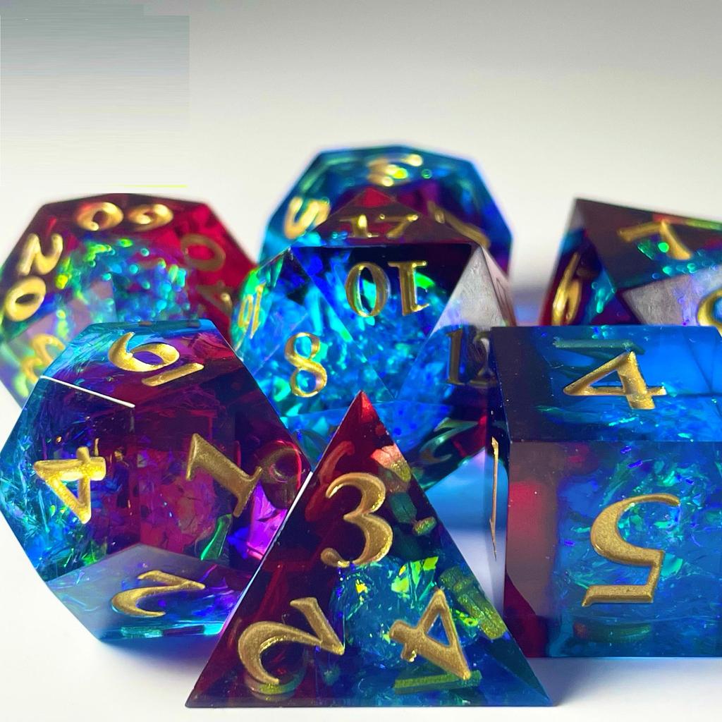 Harz Treibsand Würfel Flüssiger Kern DND Dungeons & Dragons TRPG Brettspiel Würfelset Laufgruppe Cthulhu