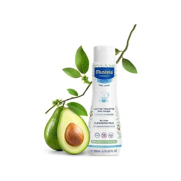 Lait de Toilette - Mustela - Sans Rinçage - 200ml - Hypoallergénique - Bébé