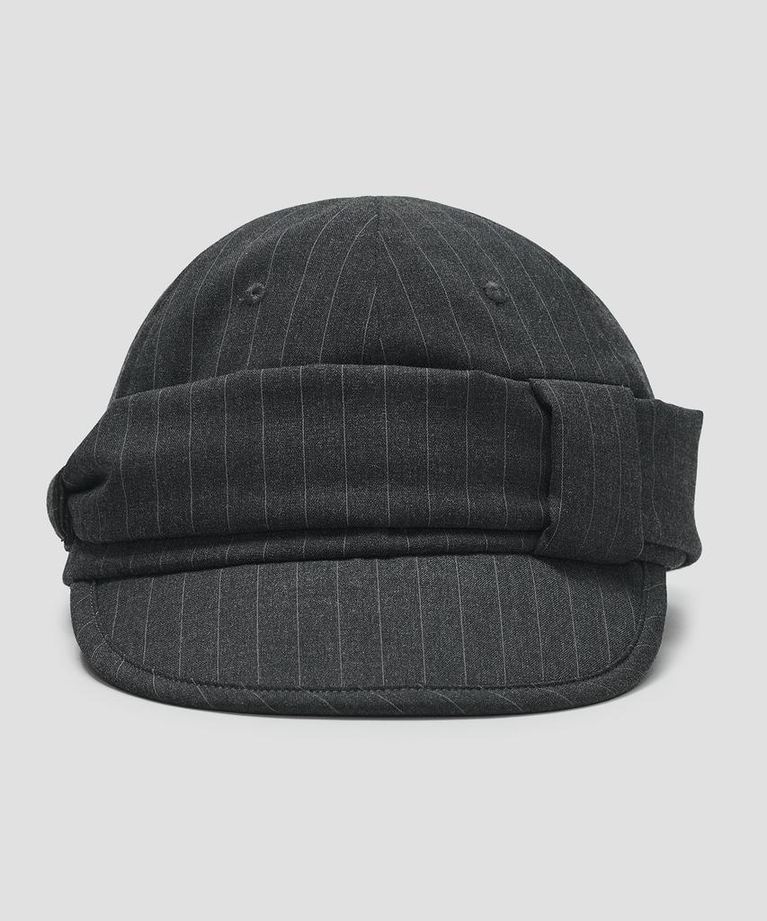 Taibseobiseu Striped Belted Cap [Charcoal]