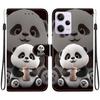 Handmade PU Leather Flip Case for Redmi Note 12 Pro/Xiaomi Poco X5 Pro Anti-Slip Shockproof Cover with Wrist Strap & Heart/Rose Cat Designs