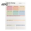 Blocco A5 compatto Brain Dump Planner Blocco giornaliero staccabile con 50 fogli staccabili Blocco note in carta spessa per organizzare i pensieri