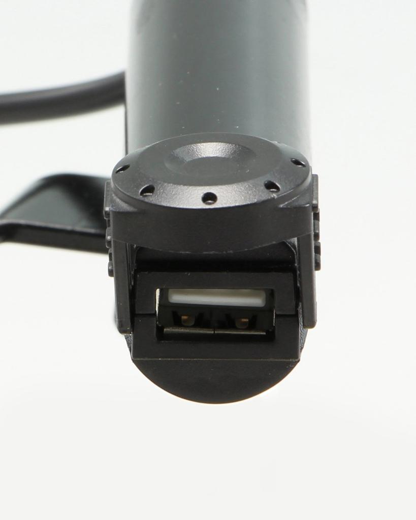 HURRICANE Clamp with USB Power for CBR250RR HU1026B Bar, Black, Supply, (MC51)