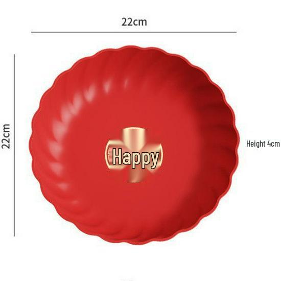 Elegant Frosted Red Fruit and Candy Plate for Festive Celebrations