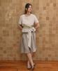 Auro Banding Shirring Skirt [ Silver ]