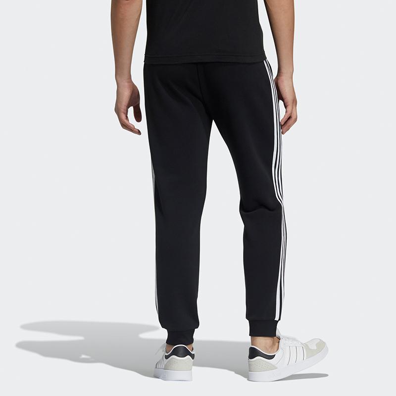 Adidas Neo Track Running Pants with Three Stripes Men Bottoms Black GP4923