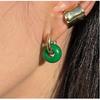 Jade Earrings for Women Green Hetian Jade Dangle Earrings Gold Gemstone Drop Earringd for Women Jewelry Gift On Mother’s Day,wedding,Anniversary