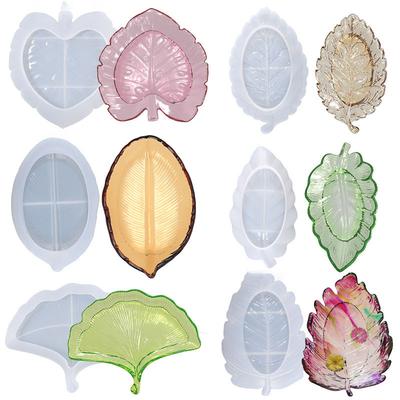 DIY Crystal Dropper Mold, Leaf Plate, Nut Storage Plate, Silicone Mold, Leaf Shape, Desktop Decoration, Party Decoration Supplies