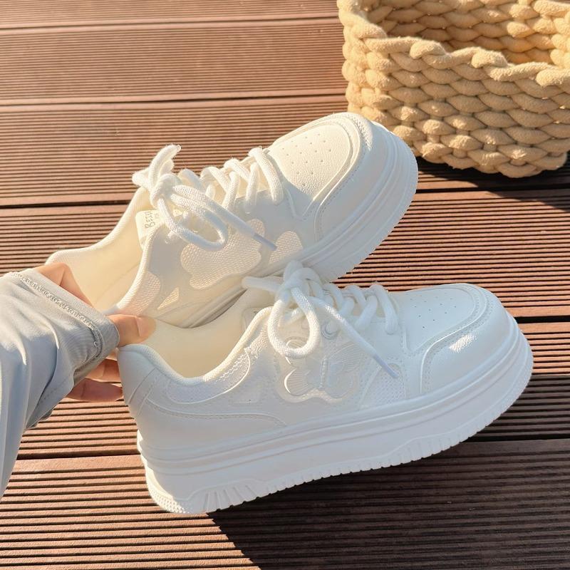 High-value little white shoes women's board shoes 2025 new summer popular thick-soled canvas shoes milk fufu casual sports shoes
