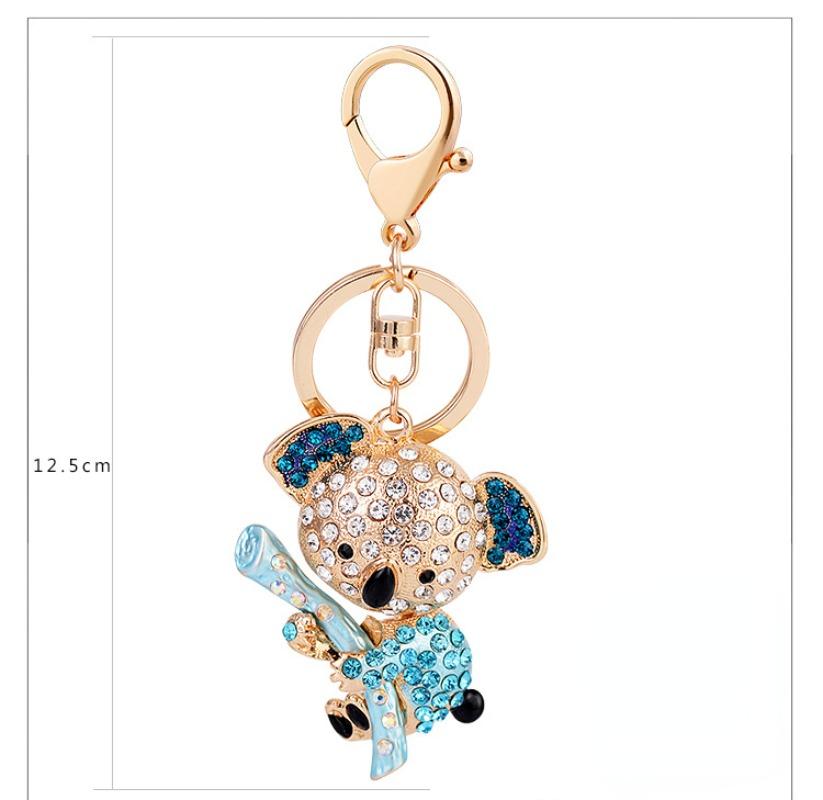 2024 Nowe kreatywne kryształowe zwierzęce słodkie koale breloki metalowe diamentowe modne breloki damskie zawieszki do torebek akcesoria do breloczków samochodowych