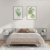 Vidaxl Headboard with Cabinets, Concrete Gray, Wood-Based Material