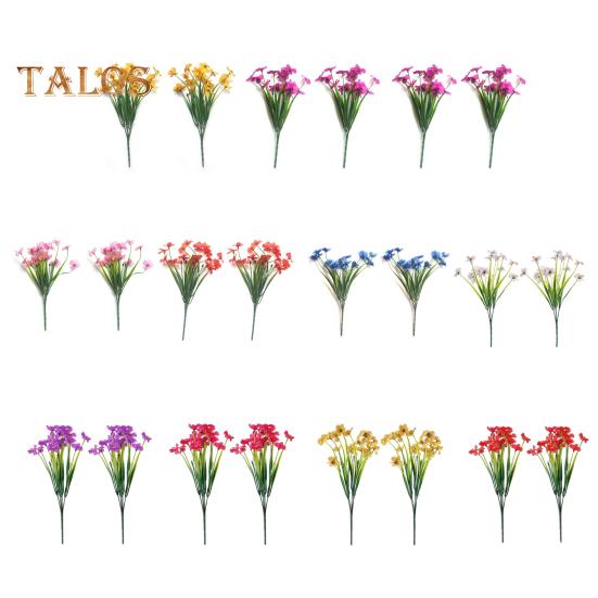 

20 шт. искусственных цветов, устойчивых к ультрафиолетовому излучению, реалистичные искусственные цветы, многоразовые, всесезонные, для украшения сада, двора, дома, в помещении J