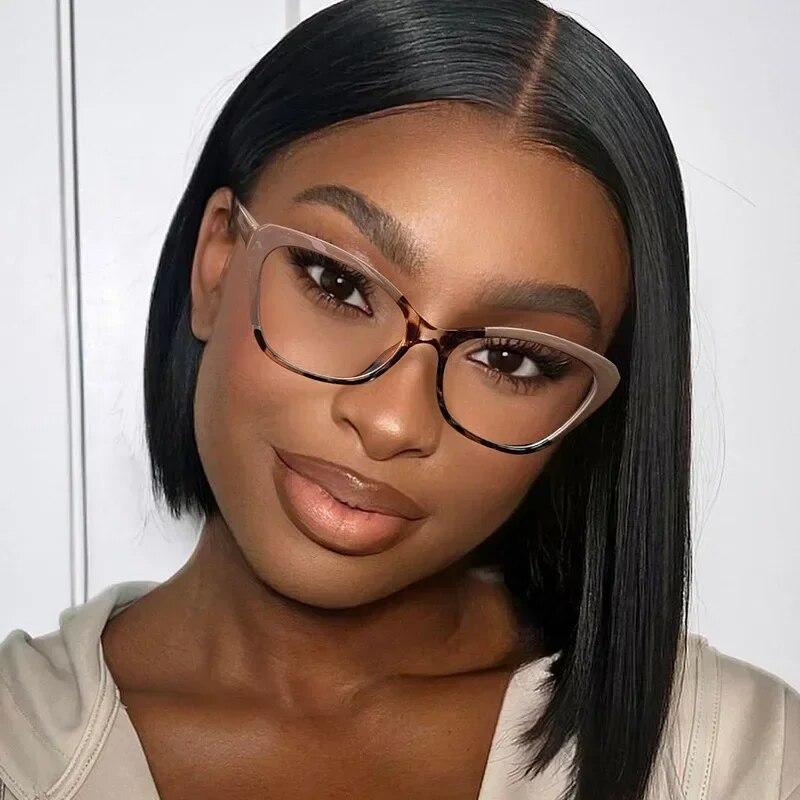 Trendy Optical Glasses Ladies New Blue Light Blocking Optical Spectacle Eyeglasses Men Women Cat Eye Frame Computer Eyewear