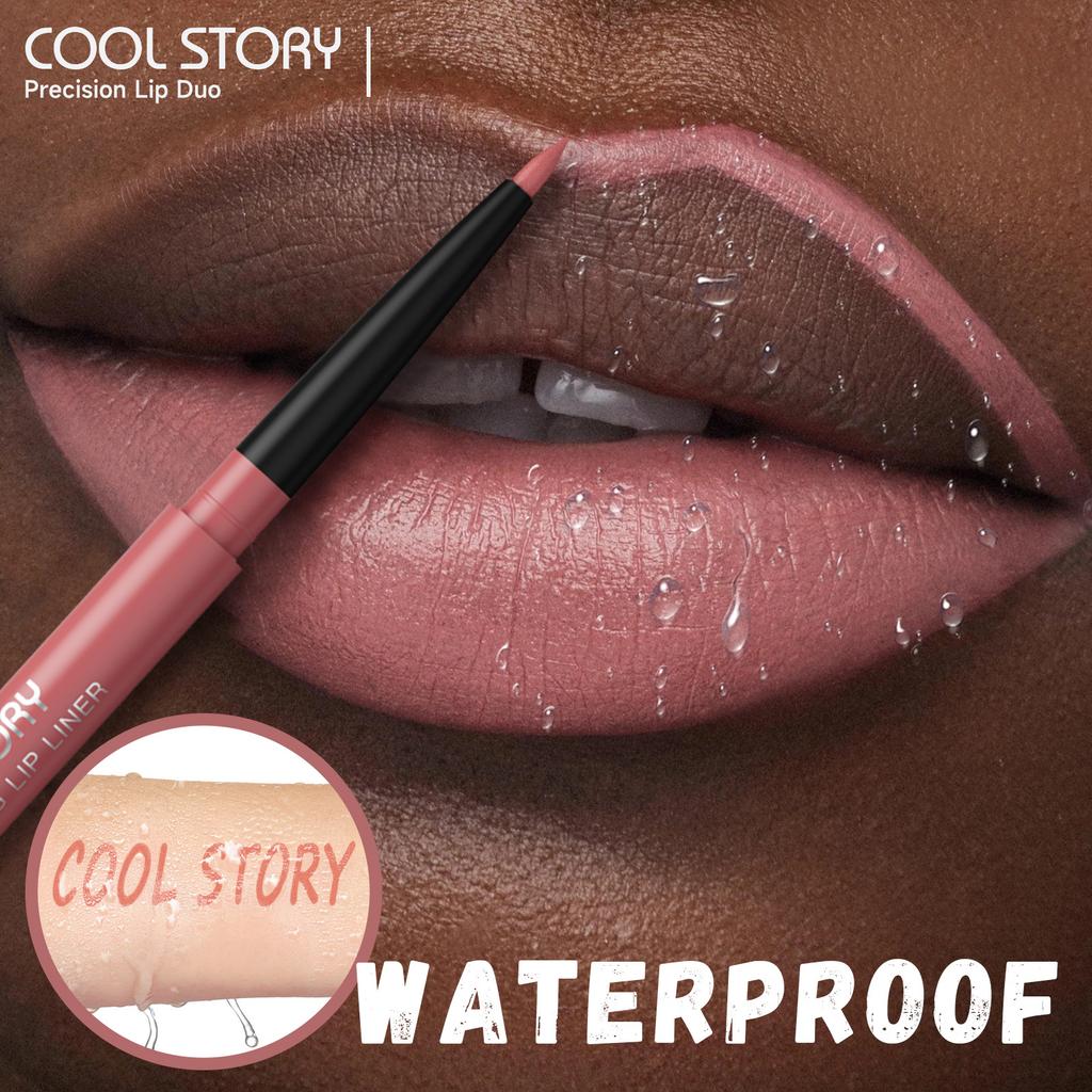 Waterproof Lasting Matte Velvet Lip Gloss Lip Liner Set 2pcs/set Lipliner Pen and Lip Gloss Combination Set Lips Contour Makeup