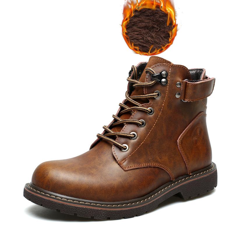 Cizme de lux pentru bărbați Cizme retro britanice de înaltă pentru bărbați, la modă, pantofi din piele de înaltă calitate, 2024, noi cizme de motocicletă pentru bărbați în aer liber