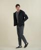 PANICALE Charcoal Poplin Elastic Waist Slim Fit Chino Pants
