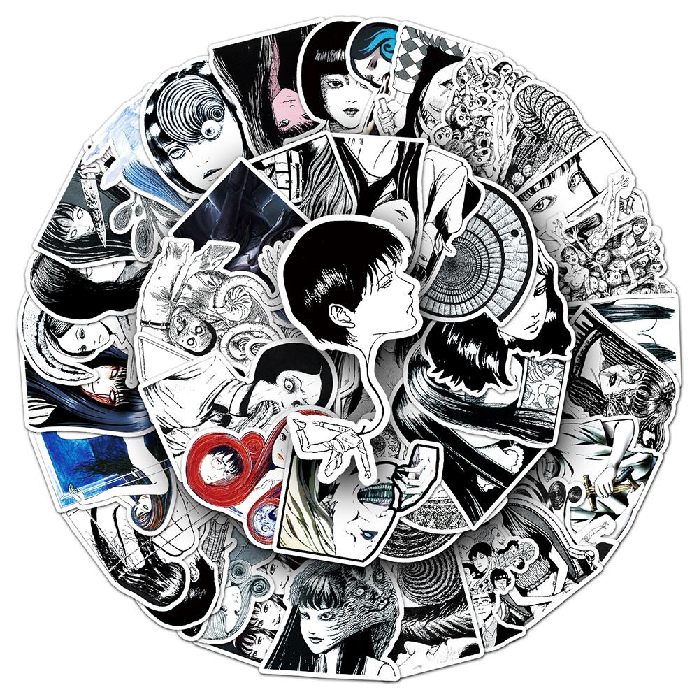 10/30/50pcs Kawakami Tomie Cartoon Stickers Horror Anime Girl Graffiti Decals DIY Water Bottle Laptop Phone Cool Sticker Packing