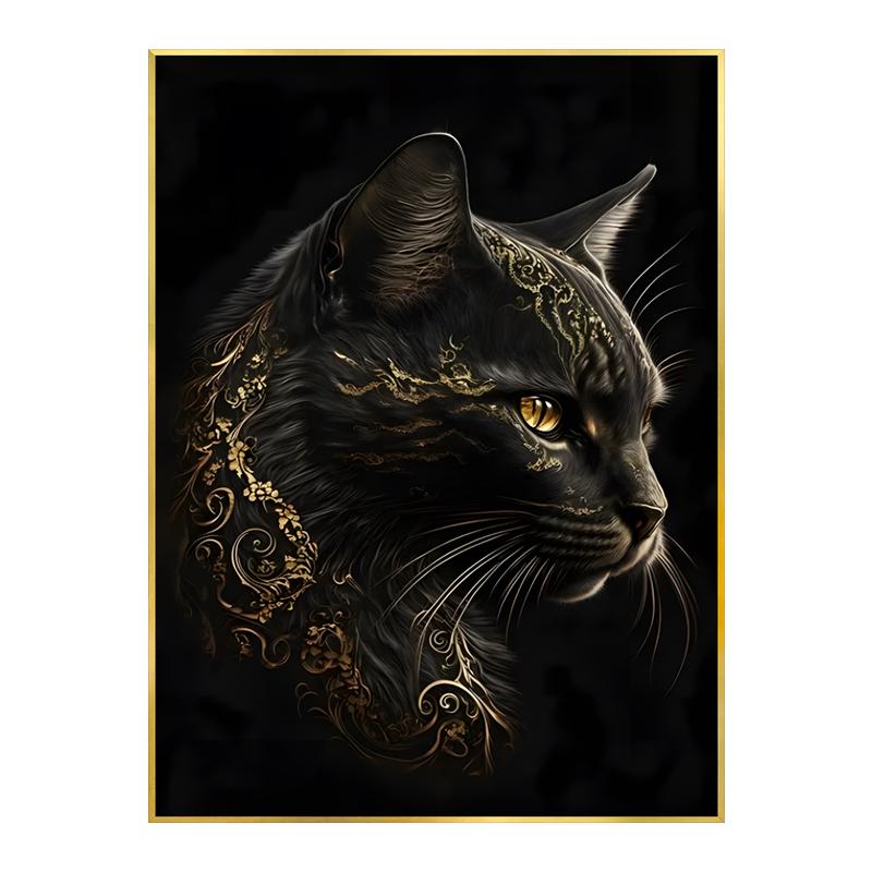 

Черное золото Орел Лев Волк плакат животные декоративные картины холст настенное искусство скандинавские эстетические картины Гостиная домашний декор 40x60cm No Framed