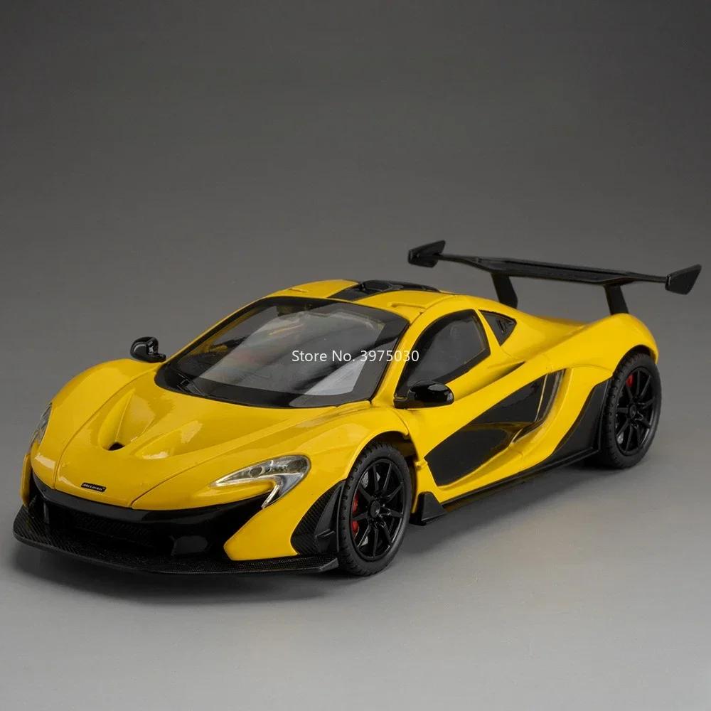 

1:24 Scale SLR P1 Models Toys Miniature Cars with Pull Back Light Sound Vehicles Rubber Tires Car Model for Toddler Kids Gifts